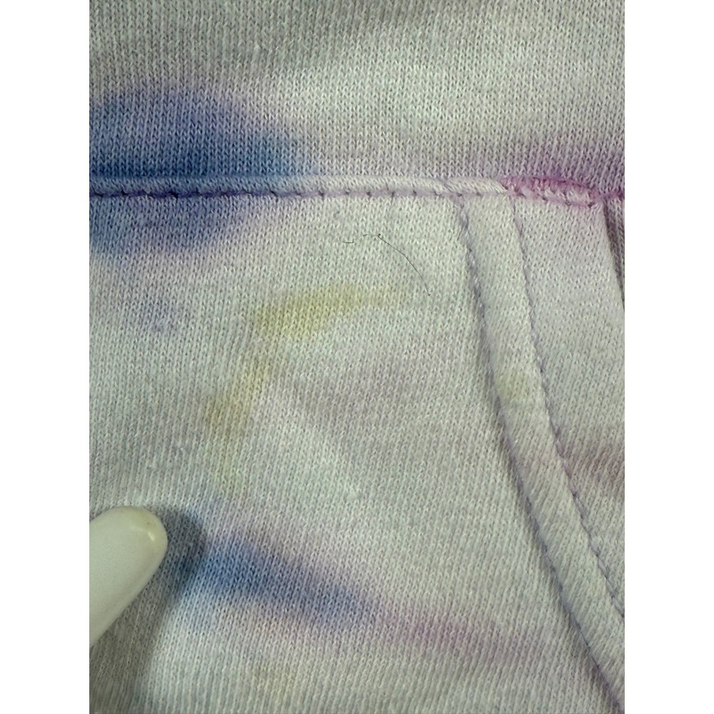 Reebok Tie Dye Hoodie Sweatshirt Pullover Blue Pink White Youth Size 12 - Picture 7 of 11